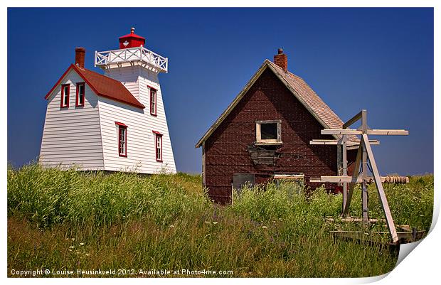 North Rustico Lighthouse Print by Louise Heusinkveld