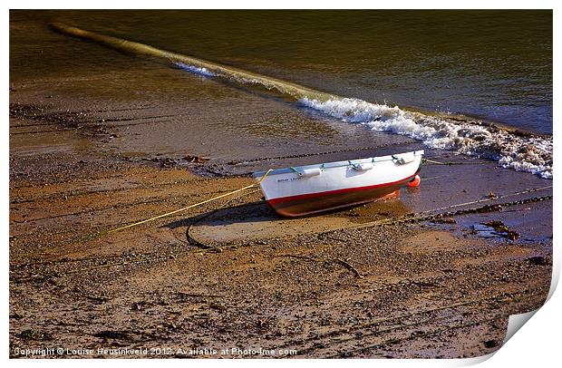Beached Fishing Dinghy Print by Louise Heusinkveld