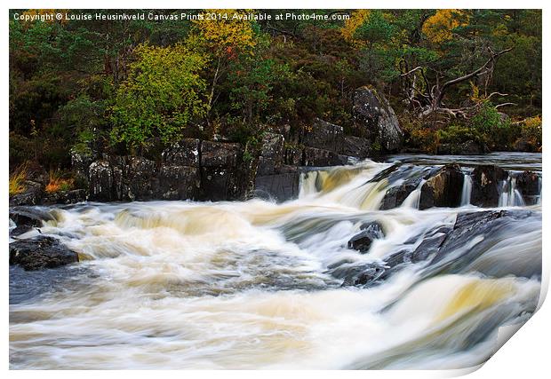 Glen Affric, view of the Affric River Print by Louise Heusinkveld