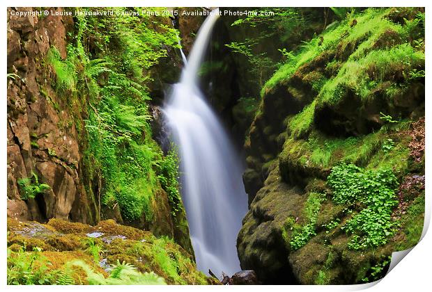 Aira Force, Gowbarrow Park, Lake District, Cumbria Print by Louise Heusinkveld