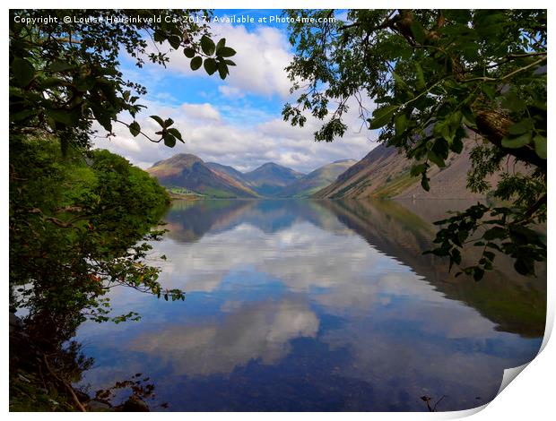 Wast Water with Yewbarrow, Great Gable, and Lingme Print by Louise Heusinkveld
