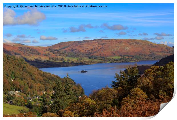Ullswater and Glenridding, Lake District, Cumbria Print by Louise Heusinkveld