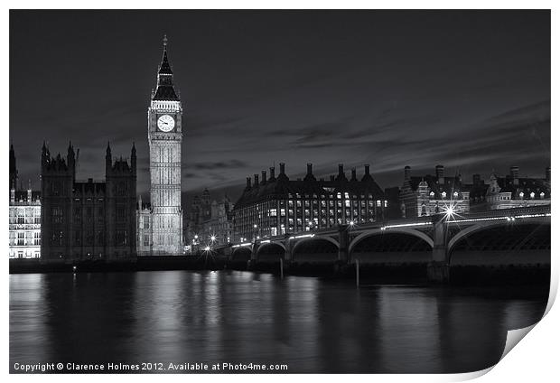 Westminster Twilight III Print by Clarence Holmes