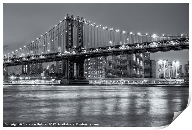 Manhattan Bridge II Print by Clarence Holmes