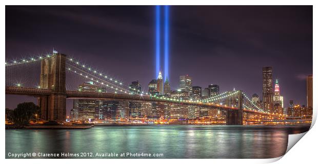 Tribute in Light II Print by Clarence Holmes