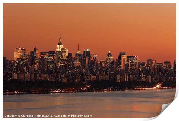 Manhattan Twilight I Print by Clarence Holmes