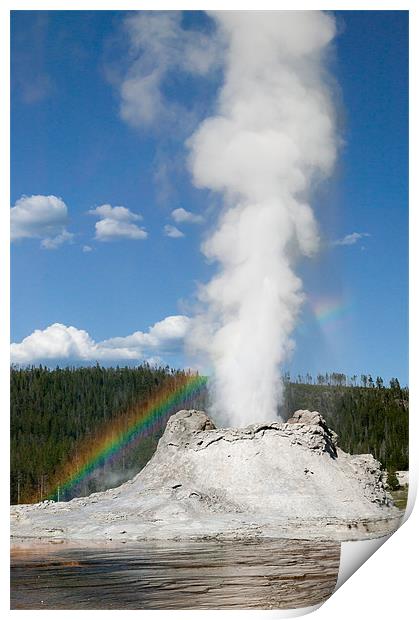 Castle Geyser I Print by Clarence Holmes