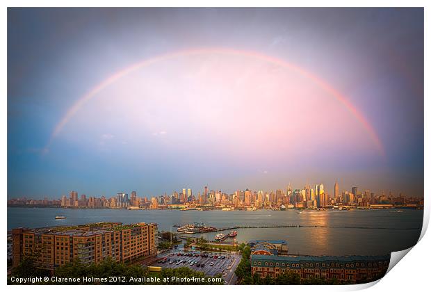 Rainbow Over New York II Print by Clarence Holmes