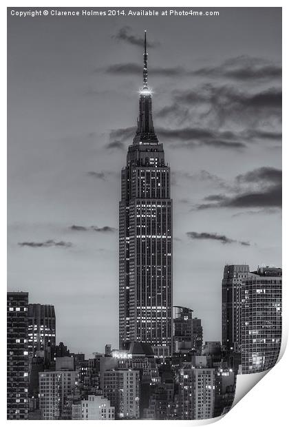 Empire State Building Morning Twilight IV Print by Clarence Holmes