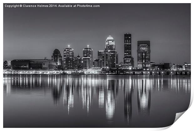 Louisville Skyline Morning Twilight II Print by Clarence Holmes