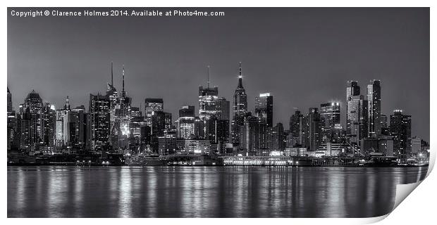 New York City Skyline Morning Twilight XVIII Print by Clarence Holmes