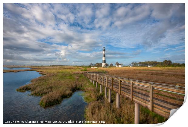 Bodie Island Lighthouse I Print by Clarence Holmes