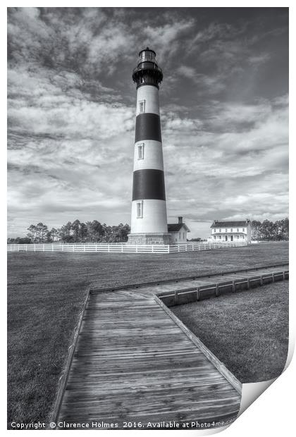 Bodie Island Lighthouse IV Print by Clarence Holmes