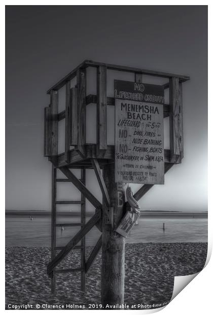 Menemsha Beach Morning Twilight II Print by Clarence Holmes