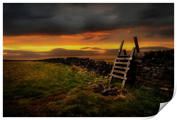 The stile Print by Robert Fielding