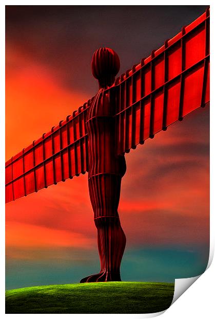 Angel of the north  Print by Robert Fielding