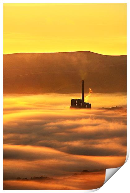  golden mist over Castleton Print by Robert Fielding