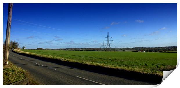 Field in Norfolk Print by John Boekee