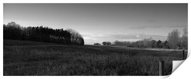 Field in Norfolk Print by John Boekee