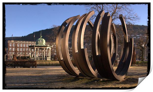 BERGEN RINGS IN SUN LIGHT Print by John Boekee