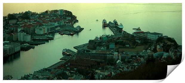 Bergen Norway Print by John Boekee