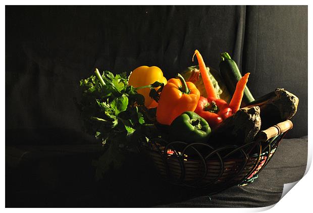 Vegetables of Life Print by Amir Olfat