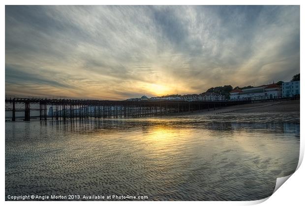 Hastings Sunset Print by Angie Morton