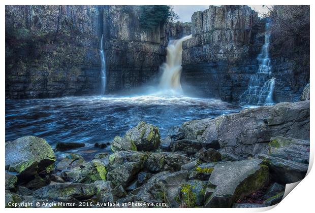 High Force Waterfalls Print by Angie Morton
