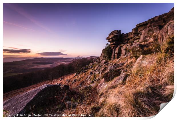 The Head of Stanage Edge Print by Angie Morton
