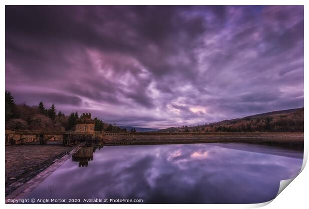 Broomhead Reservoir and Dam Print by Angie Morton