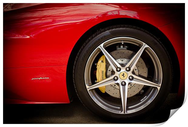 Ferrari 458 Front Wheel Print by Mark Battista