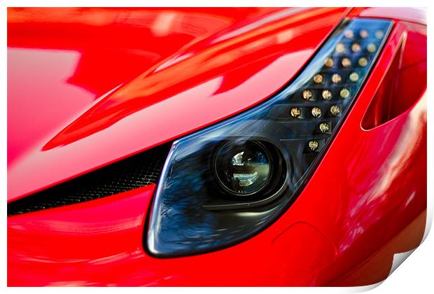 Ferrari 458 Abstract Wing / Light Print by Mark Battista