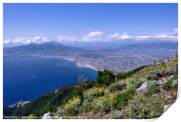 The Beautiful Bay of Naples Italy Print by Diana Mower
