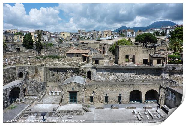 Herculaneum old and New Italy Print by Diana Mower