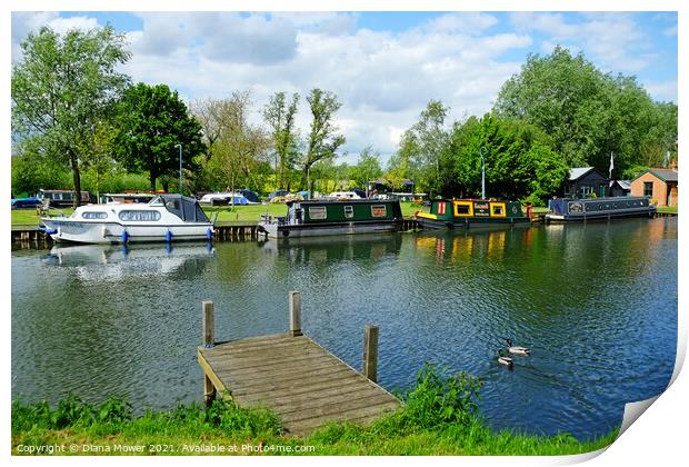 Paper Mill Lock Little Baddow Print by Diana Mower