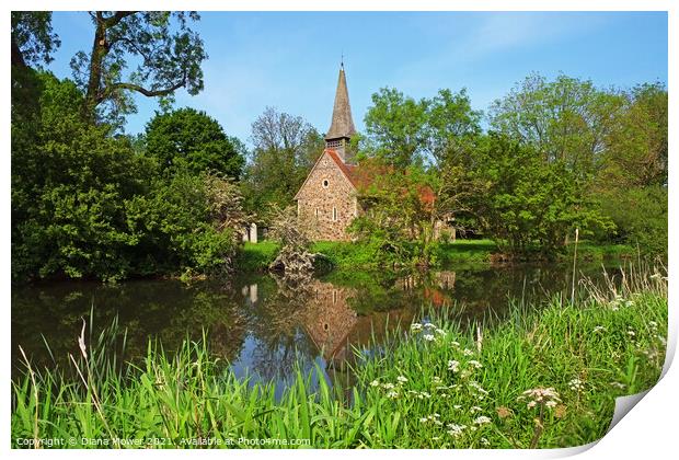 All saints Church Ulting Essex Print by Diana Mower