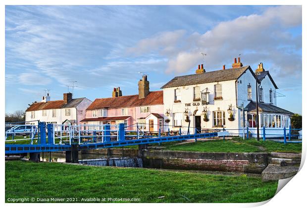 Heybridge Lock Essex Print by Diana Mower