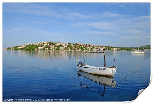 Rogoznica Bay Calm waters Croatia Print by Diana Mower