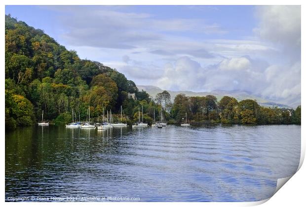 Windermere Western shore Print by Diana Mower