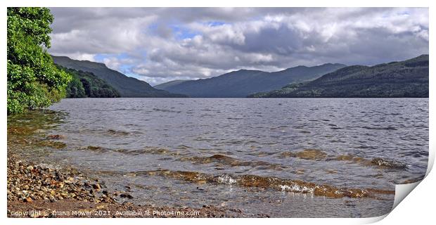Loch Lomond Scotland Panoramic   Print by Diana Mower