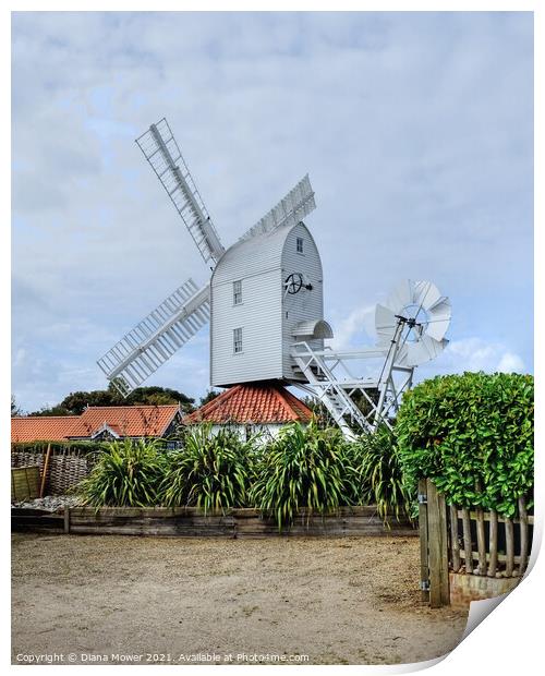 Thorpeness Windmill Suffolk Print by Diana Mower