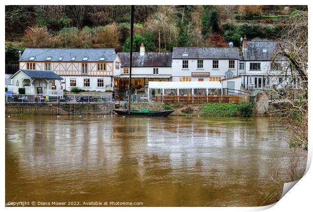 Symonds Yat and Saracens Head Print by Diana Mower