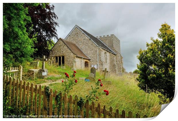 Bramber Church West Sussex Print by Diana Mower