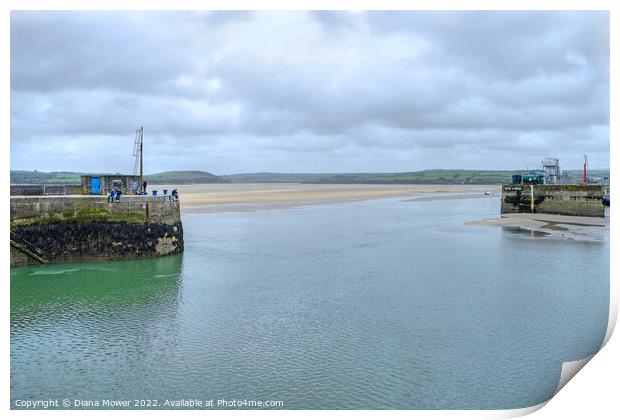 Padstow Harbour Entrance Print by Diana Mower
