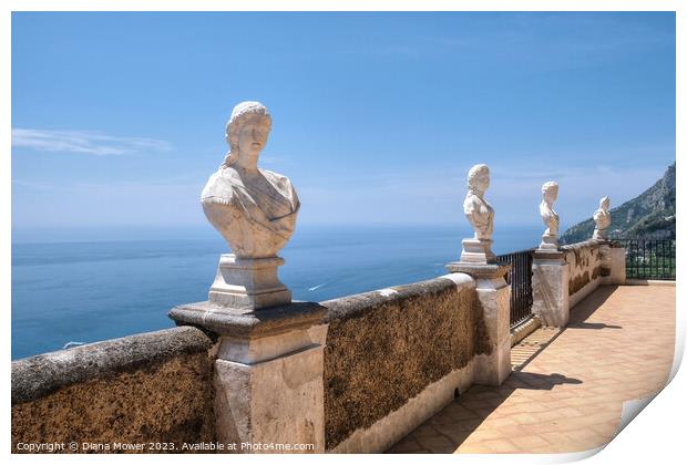 Ravello view Italy Print by Diana Mower