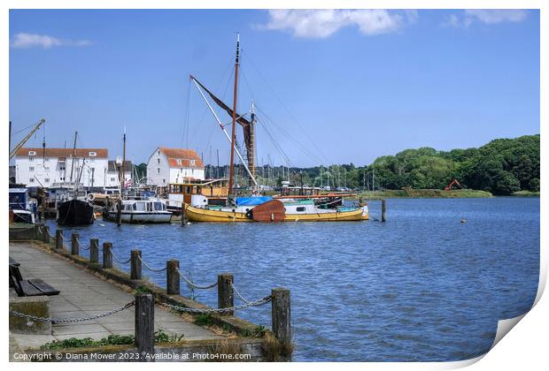 Woodbridge tide Mill  Print by Diana Mower