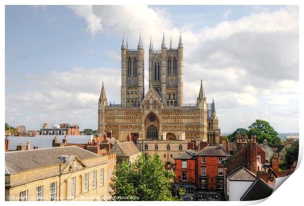 Lincoln Cathedral Print by Diana Mower