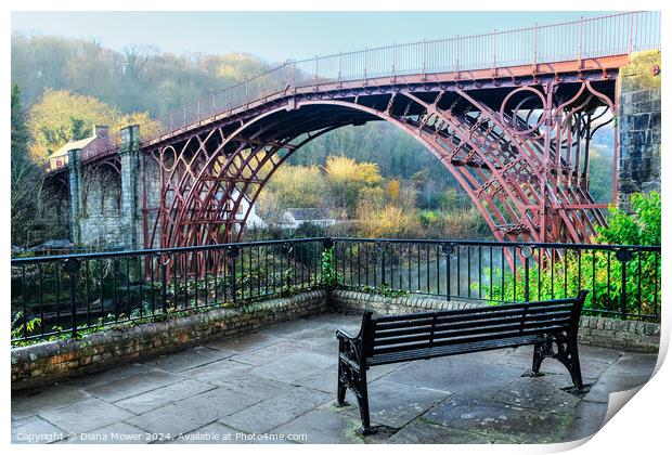 The Iron bridge Shropshire Print by Diana Mower