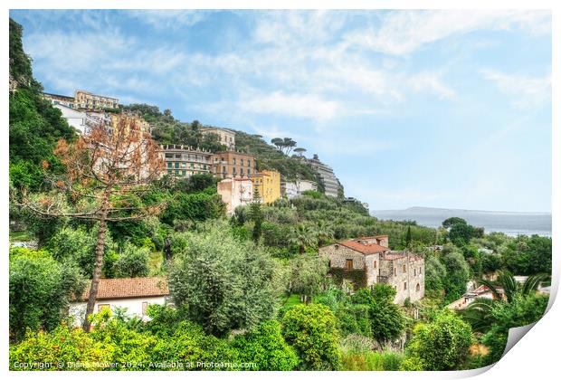Sorrento and the Amalfi Coast Italy   Print by Diana Mower