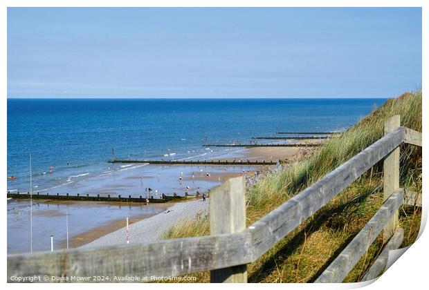 Sheringham above the Beach   Print by Diana Mower